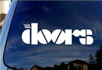 The doors Music Band Logo - Vinyl 6" wide (Color: WHITE) decal laptop tablet skateboard car windows stickers