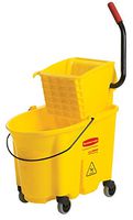 Rubbermaid Commercial 7580-88 WaveBrake Bucket/Wringer Combination Pack, 35', Yellow