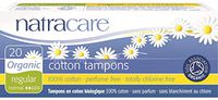 Natracare - 209267 - Organic Non-Applicator Regular 20 count Non-Chlorine Bleached (GMO-Free) 100% Cotton Tampons (a)