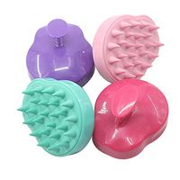 IETONE 4 Pack Hair Scalp Massager Shampoo Brush Scalp Brush Body Washing Massager Travel Pouch Perfect for Home Work Holiday, Silicon Plastic Soft Comb for Men Women