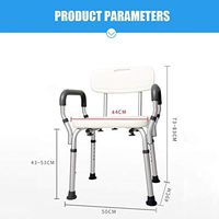 RDMZ Shower Chair Bath Seat with Armrests and Back Great for Bathtubs