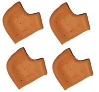 Plantar Fasciitis Heel Protectors 2 Pairs (4 Pieces) – Care and Relieve Foot Heel Pain, Achilles Tendonitis, Metatarsal, Cracked Heels Treatment - Soft, Comfort Air Hole Silicone Gel Insoles Sleeves