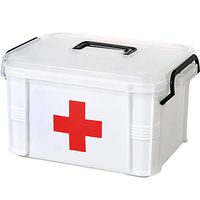 Household First Aid Kit Portable Portable Medicine Box Medicine Storage Box Layered Transparent Family Medical Box Medical First Aid Kit Size 20.5 * 13.5 * 15.5CM