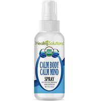 Organic Calm Body, Calm Mind Blend Spray – Water Infused with Calm Body, Calm Mind Blend Essential Oil – Certified USDA Organic - 2oz Bottle by Healing Solutions