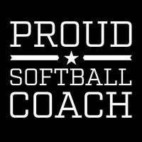 Proud Softball Coach Star Vinyl Decal Sticker | Cars Trucks Vans Windows Walls Cups Laptops | White | 5 X 3.9 Inches | KCD2011