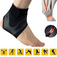 Ankle Brace Sock, Adjustable Breathable Protectors Strap, Against Sprains Arthritis Compression Wrap Support, for Sports Protect, Plantar Fasciitis, Joint Stress Reduction & Rehabilitation (M)