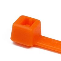 Hellermann Tyton T50R3C2 Standard Cable Tie, 8" Long, 50lb Tensile Strength, PA66, Orange (Pack of 100)