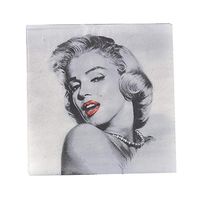 20pcs/pack Marilyn Monroe Vintage Decoupage Food-grade Table Paper Napkins (white)