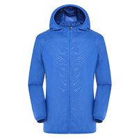 Amlaiworld Men Women Plus Size Tops Casual Jackets Windproof Ultra-Light Rainproof Windbreaker Top Blue
