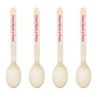 Dress My Cupcake Natural Wood Candy 500-Pack Buffet Spoons DIY Kit, Once Upon a Time, Fuchsia