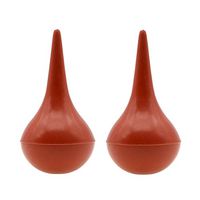 Saim 2 Pcs 90ml 3 oz Large Laboratory Tool Red Rubber Suction Ear Syringe Bulb