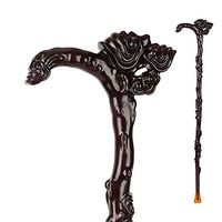 Anti-Skid Iron Pear Walker Crutches Lightweight Durable with Ergonomic Grips Post Made of Solid Wood Hard and Thick Stable and Durable Not Easy to Bend and Break,A