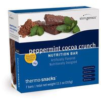 SlimGenics Thermo-Snacks 15g Protein Alleviate Cravings, Increase Energy and Mental Focus, Enhance Weight Loss Results Kosher Certified, 150 Calories 7 Bars Peppermint Cocoa