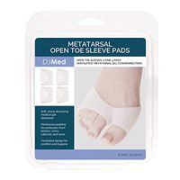 DJMed Open Toe Metatarsal Sleeves - Ventilated Half Cover Pads Gel Bunions - 2 Pairs, 4 Pieces