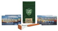 Elements Rolling Papers 300 (2 Pack), Elements Maestro Pre-Rolled Cone Tips (2 Pack), I-Tal Hemp Wick, Cone Artist, with Leaf Lock Gear Smell Proof Pouch - 7 Item Bundle