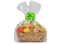 Clear Poly Basket Bags - Large Clear Poly Basket Bags Bulk 22x8x25" 1.25 mil (200 Bags) - Wraps-BKCLB