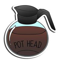 Pot Head Coffee Sticker Happy Stickers Waterbottle Sticker Tumblr Stickers Laptop Stickers Vinyl Stickers