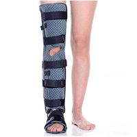 Knee Immobilizer Full Leg Brace - Breathable and Lightweight Splint Orthopedic Guard Protector for Injury Bandage After humeral Size Leg Surgery,S