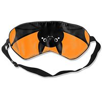 SLEEPAWD Happy Halloween Bat Sleep Mask, Sleeping Eye Night Mask with Breathable Eye Cover Eyeshade for Men/Women/Kids Soft and Adjustable Strap Plane Travel Nap Blindfold