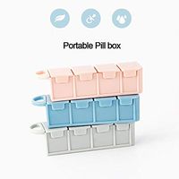 3 Pack Travel Pill Cases, Daily Pill Organizer for Purse, 4 Times 1Days Portable Travel Pill Box for Supplements Medicine Vitamin