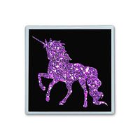 XIANN Care Contact Lens Box Holder Container Case Storage Eyecare Kit -Galaxy Glittering Proud Unicorn