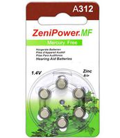 ZeniPower Hearing Aid Batteries Size 312 (120 Batteries)