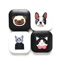 Cartoon Dog Cat Printing Contact Lens Cute Case Holder Container Case for Lenses Eye Color Box