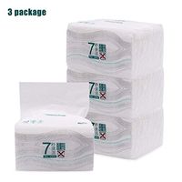 Home Toilet Paper Tissue, Clean Soft Paper Extraction Tissue Wood Pulp Paper No Confetti 3pcs/Set White