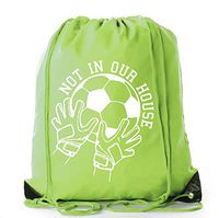 Soccer Party Favors | Soccer Drawstring Backpacks for Birthday Parties, Team events, and much more! - 3PK Lime CA2500SOCCER S2