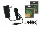iShoppingdeals - for Amazon Kindle 3, Black Travel AC Home Charger, Screen Protector, and Fishbone Keychain