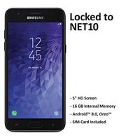 Net10 Carrier-Locked Samsung Galaxy J3 Orbit 4G LTE Prepaid Smartphone - Black - 16GB - Sim Card Included - CDMA