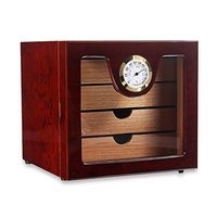 ZLMMY Cigar Humidor Gaoduan Cedar Cigars Humidor Box Cube Layer Inderpendent Partition with Humidifier and Hygrometer for 50 Cigars