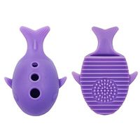 Whale Silicone Makeup Brush Cleaning Holder Washing Tools Cosmetics Board Stand Tool by Fenleo
