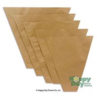 Flower Sleeve 100% Natural Kraft Paper (Water Strength)- Pack of 100 Sleeves (4.75" x 18" x 18")