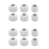 JKRED 6 Pairs for New AirPods Pro 2019 Headphones Replacement Ear Cap Earplugs Anti-Slip Earbuds Silicone Cover Case Earphone Tips, Support for Noise Reduction (White)