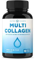Multi Collagen Pills (Types I,II,III,V,X) Double Hydrolyzed Enhanced Absorption Collagen Peptides Powder Capsules - Healthy Skin, Hair, Nails, Joints, Bones - Keto Protein Supplement for Women & Men
