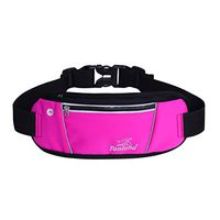 VORCOOL Sports Waist Pack Fanny Packs Waterproof Reflective Adjustable Outdoor Running Belt(Rose Red)