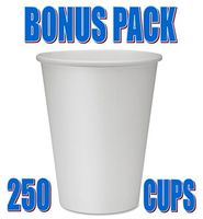 [Bundle] 250 Genuine Joe Disposable Hot Cups (White) GJO19047