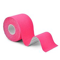 FDA Approved Kinesiology Sports Physiotherapy Tape, Waterproof Muscle Support Adhesive and Physio Therapeutic Aid for Knee, Shoulder, Elbow (Pink)