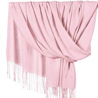 re2chiOngs Scarf,Winter Autumn Women Cashmere Tassel Scarf Casual Thin Long Warm Soft Wrap Shawl - Light Pink