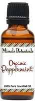 Miracle Botanicals Peppermint Essential Oil - Organic - 100% Pure Mentha Piperita - Therapeutic Grade (30ml)