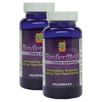 Resveratrol alta potencia. Set de 2 Frascos con 60 gelcaps c/u. Poderoso antioxidante Natural. Regenerador celular Anti edad, mantiene joven y saludable el organismo.