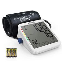 HOMIEE New Blood Pressure Monitors with Batteries Automatic Blood Pressure Machines (Large LCD-White)