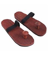Valentine Day Special Present, Wooden Relaxing Acupressure Foot/feet Massager Slippers Khadau Type for Good Health- Reflexology Sandals W-40015 by Affaires