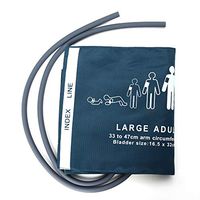 Huapa Neonatal/Infant/Child/Adult/Oversized Adult/Adult Thigh Blood Pressure Cuff Double Tube for Patient Monitor Double-Tube Cuff(Oversized Adult)