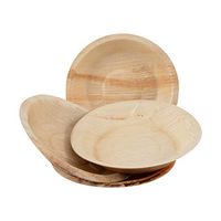 6" Round Natural plates set of 25 in pack 100% Eco friendly disposable palm leaf plates/bowls Diposable party plates(SAVE THE ENVIRONMENT) AHEP004