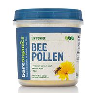BareOrganics Bee Pollen Powder | Raw, Non-GMO, Gluten-Free | Energy | Overall Health & Vitality, 8oz
