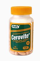 CEROVITE ADV FORMULA TAB ASCORBIC ACID-60 MG Peach 130 TABLETS UPC 005363442382
