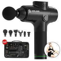 AERLANG Massage Gun for Athletes, Portable Quiet Muscle Massager Professional Deep Tissue Massage Gun for Pain Relief 20 Variable Speeds Digital Display- Includes 6 Massage Heads 24v 2500mAh (Black)