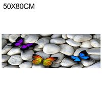 TbpersicwT Home bedroom carpet door mat, Cobblestone Butterfly Pattern Floor Mat Bathroom Non-slip Absorbent Rug Carpet - 50 X 80cm